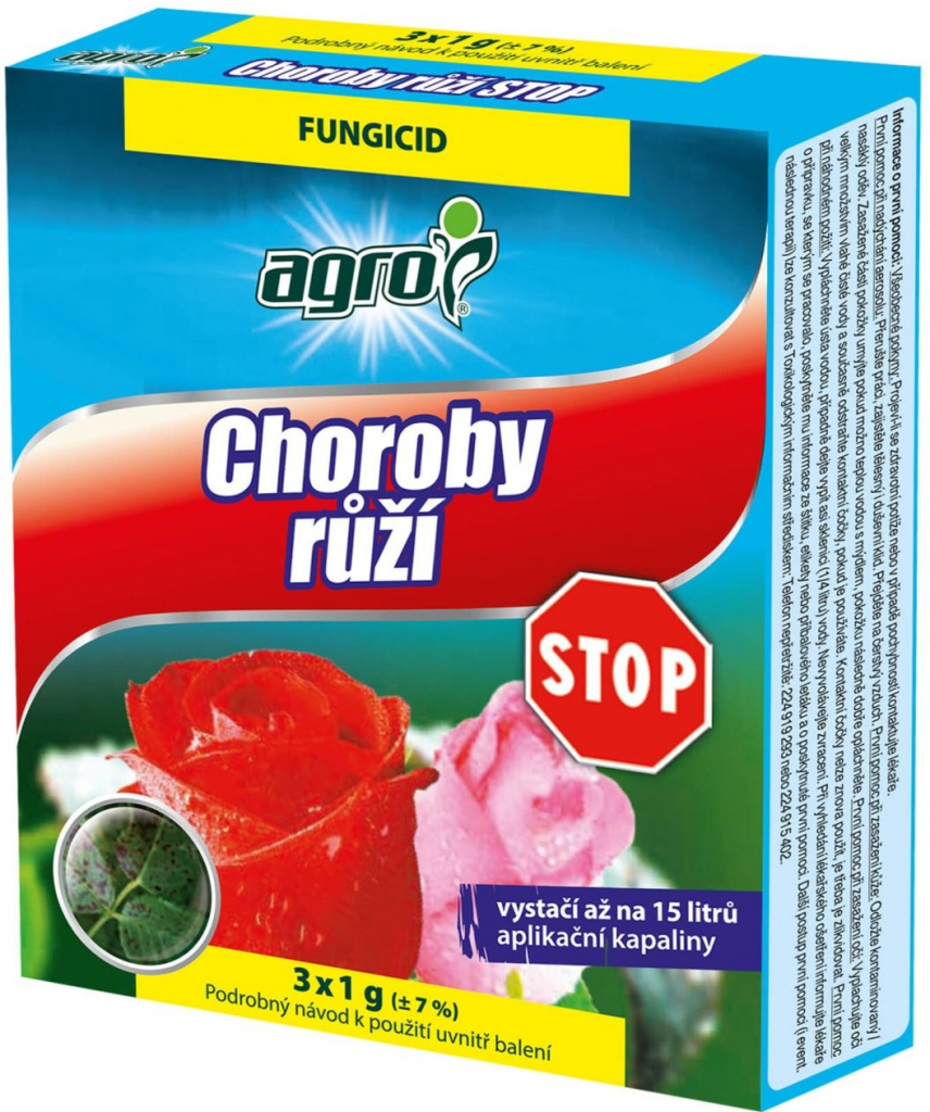 AGRO Choroby růží STOP 3 x 1 g