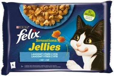 Felix Sensations Jellies rybí výběr v želé 4 x 85 g