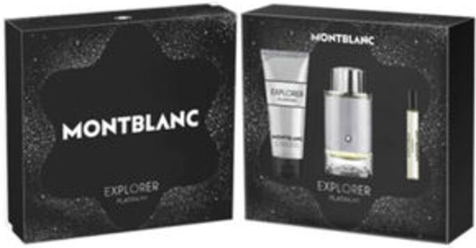 Mont Blanc Explorer Platinum Dárková sada pánská EDP 100 ml, sprchový gel 100 ml a miniaturka pánská EDT 7,5 ml