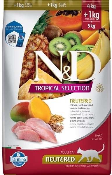 N&D TROPICAL SELECTION CAT Neutered Chicken 5 kg