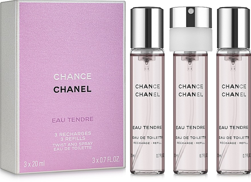 Chanel Chance Eau Tendre toaletní voda dámská 3 x 20 ml náplň