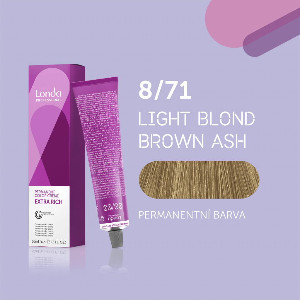 Londa Professional Permanent Colour Extra Rich Cream permanentní krémová barva na vlasy 8/71 60 ml