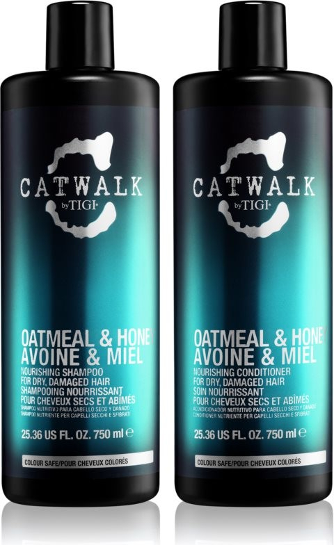 Tigi catwalk šampon pro suché a poškozené vlasy 750 ml + kondicionér pro suché a poškozené vlasy 750 ml dárková sada