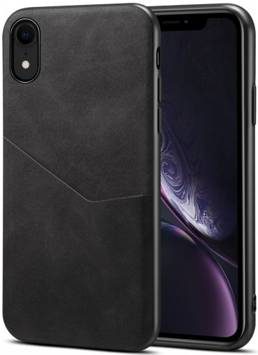 Pouzdro AppleKing s kapsou z PU kůže iPhone XR - černé