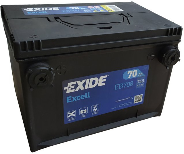 Exide Excell 12V 70Ah 740A EB708