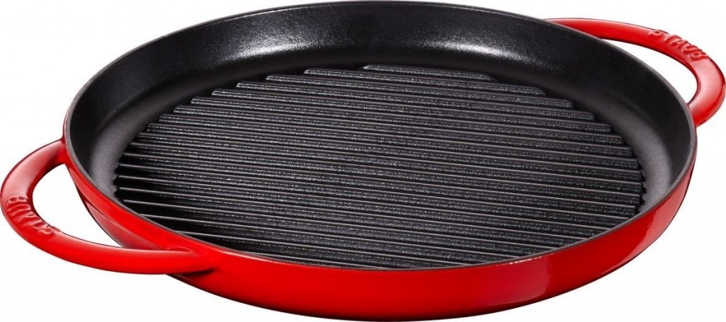 Staub Litinová grilovací kulatá višňová 22 cm