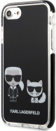Pouzdro Karl Lagerfeld TPE Karl and Choupette Apple iPhone 7, 8, SE 2020, SE 2022, SE 2022 5G černé