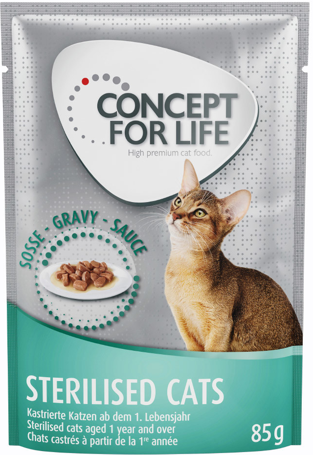 Concept for Life Sterilised Cats losos v omáčce 12 x 85 g
