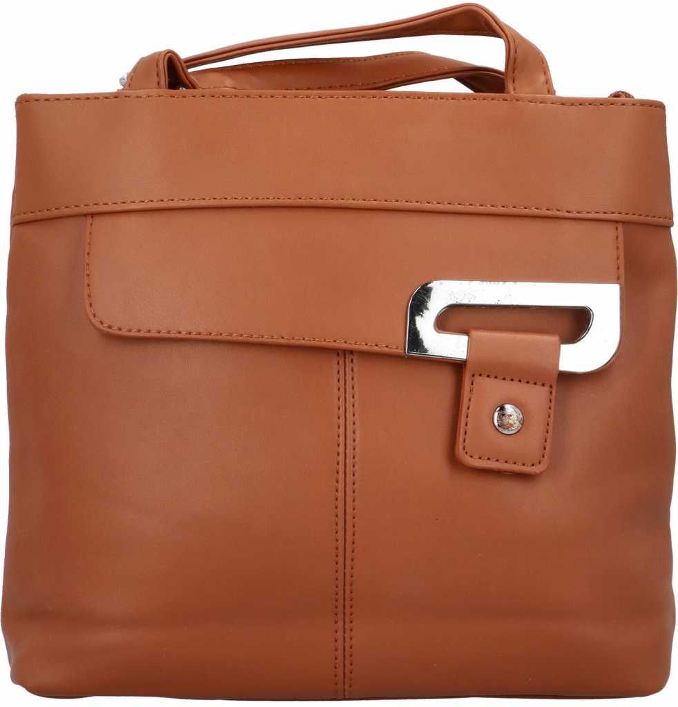 Trendy dámský koženkový kabelko-batůžek Eleana hnědý