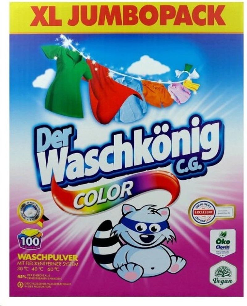 Waschkönig Color prací prášek 7,5 kg 100 PD