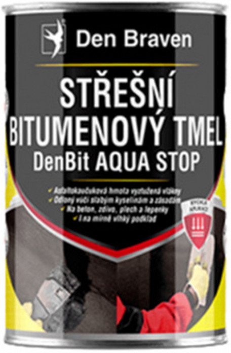 Den Braven DenBit AQUA STOP střešní bitumenový tmel 3 kg černý