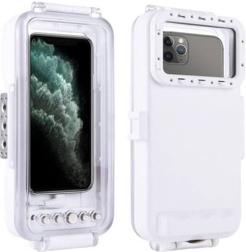 Pouzdro SES Profesionální vodotěsné pro šnorchlování a potápění až do 40m iPhone SE 2020 - bílé