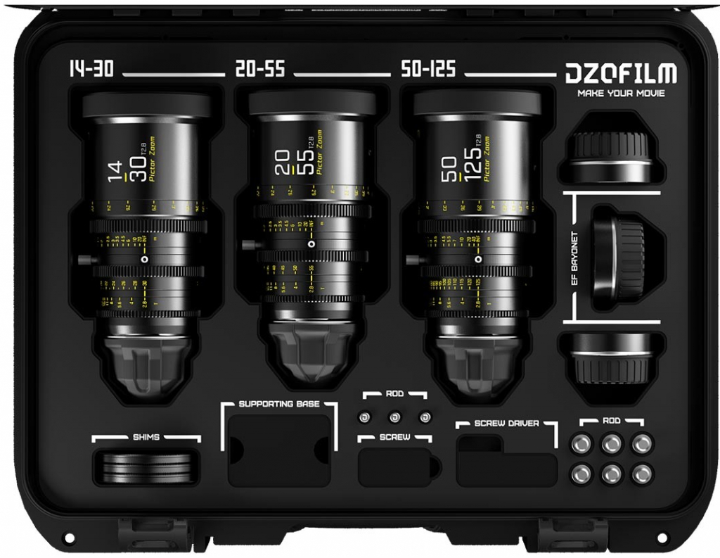 DZO Optics Sada 3 objektivů DZOFILM Pictor Zoom 14-30/20-55/50-125mm T2.8