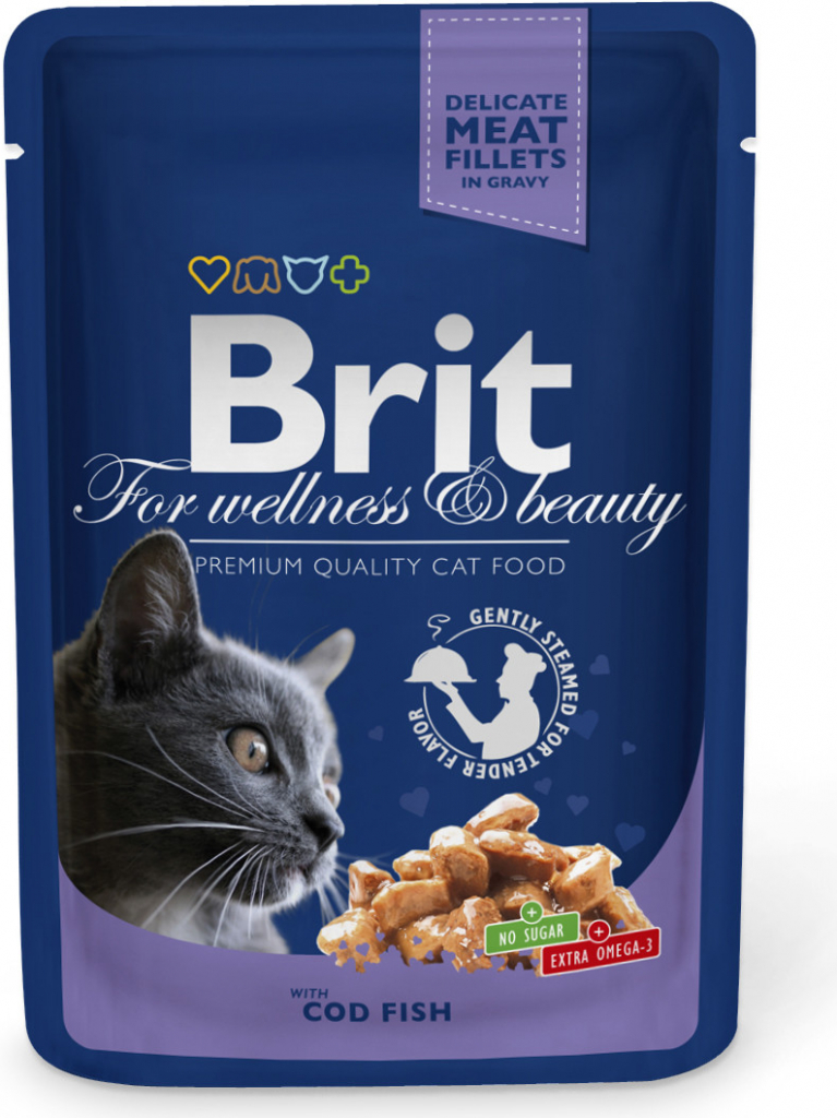 Brit Cat Premium Pouches treska 100 g