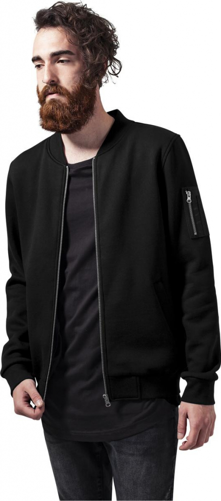 Urban Classics Sweat Bomber jacket black