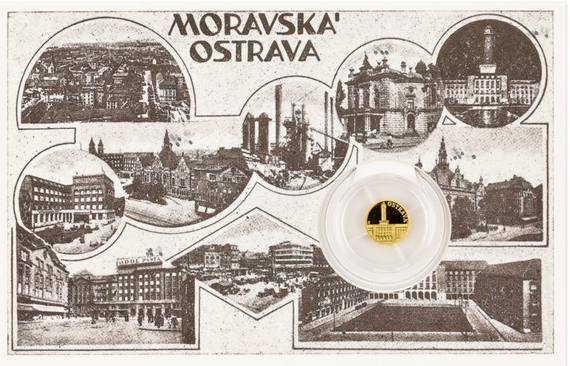 Česká mincovna zlaté mince Ostrava Nová radnice 0,5 g