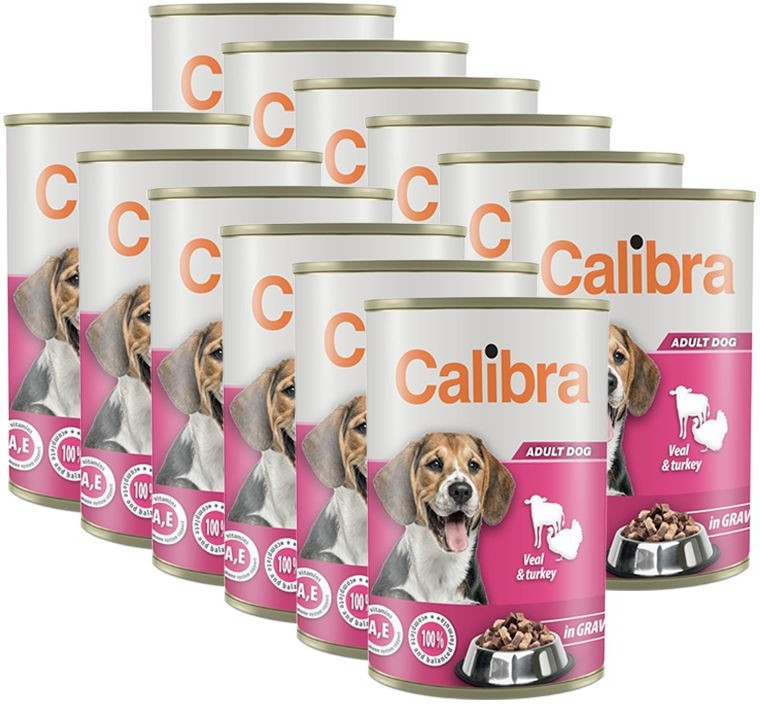 Calibra Dog Adult tele a krůta 12 x 1,24 kg