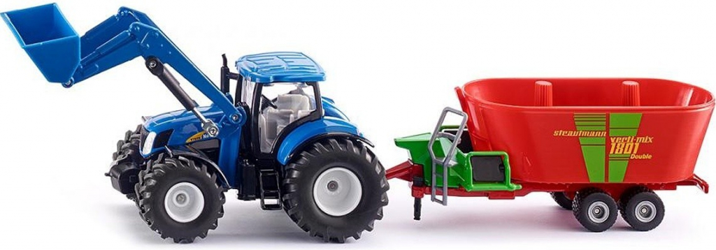 Siku 1988 Farmer traktor New Holland s předním nakladačem 1:50