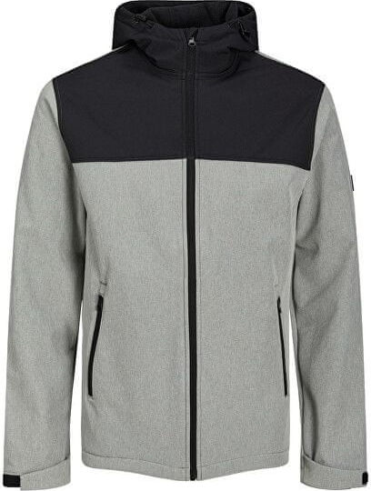 Jack & Jones pánská softshell bunda Jjemarvin 12212363 Light Grey Melange