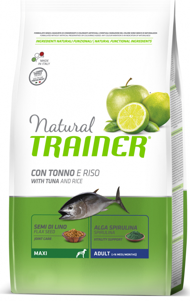 Trainer Natural Maxi Adult tuňák a rýže 12 kg