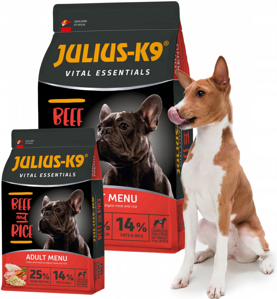 Julius K9 Adult Vital Essentials HOVĚZÍ a RÝŽE 3 kg