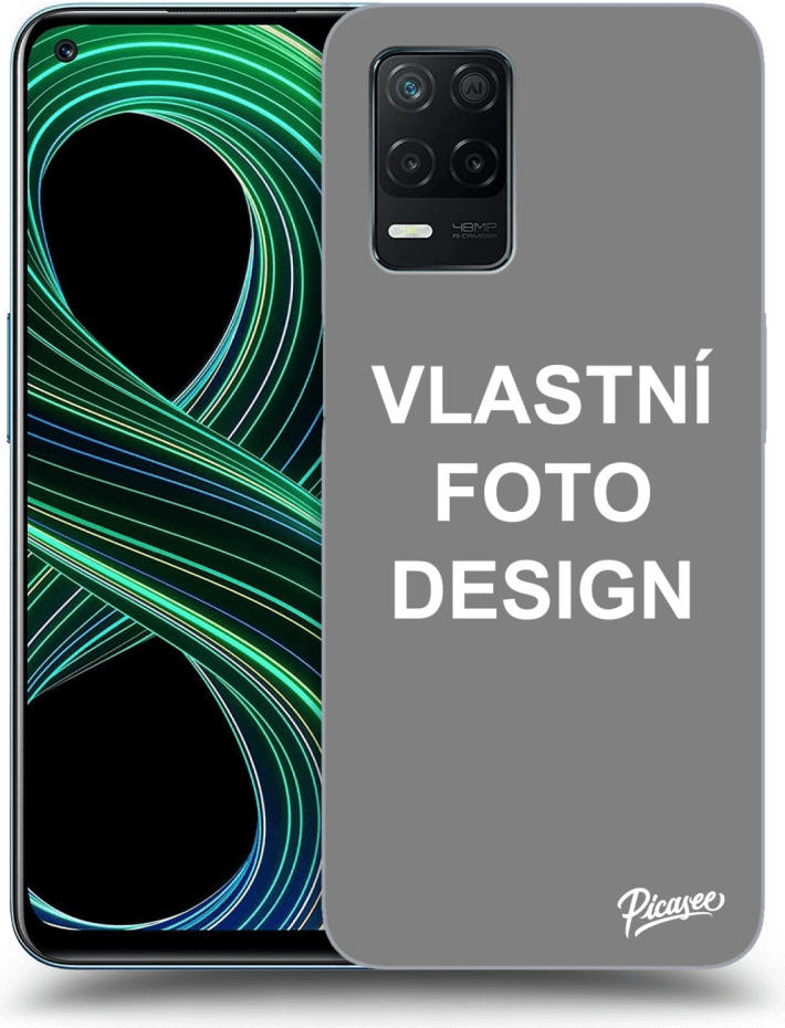 Pouzdro Picasee silikonové Realme 8 5G - Vlastní design/motiv čiré