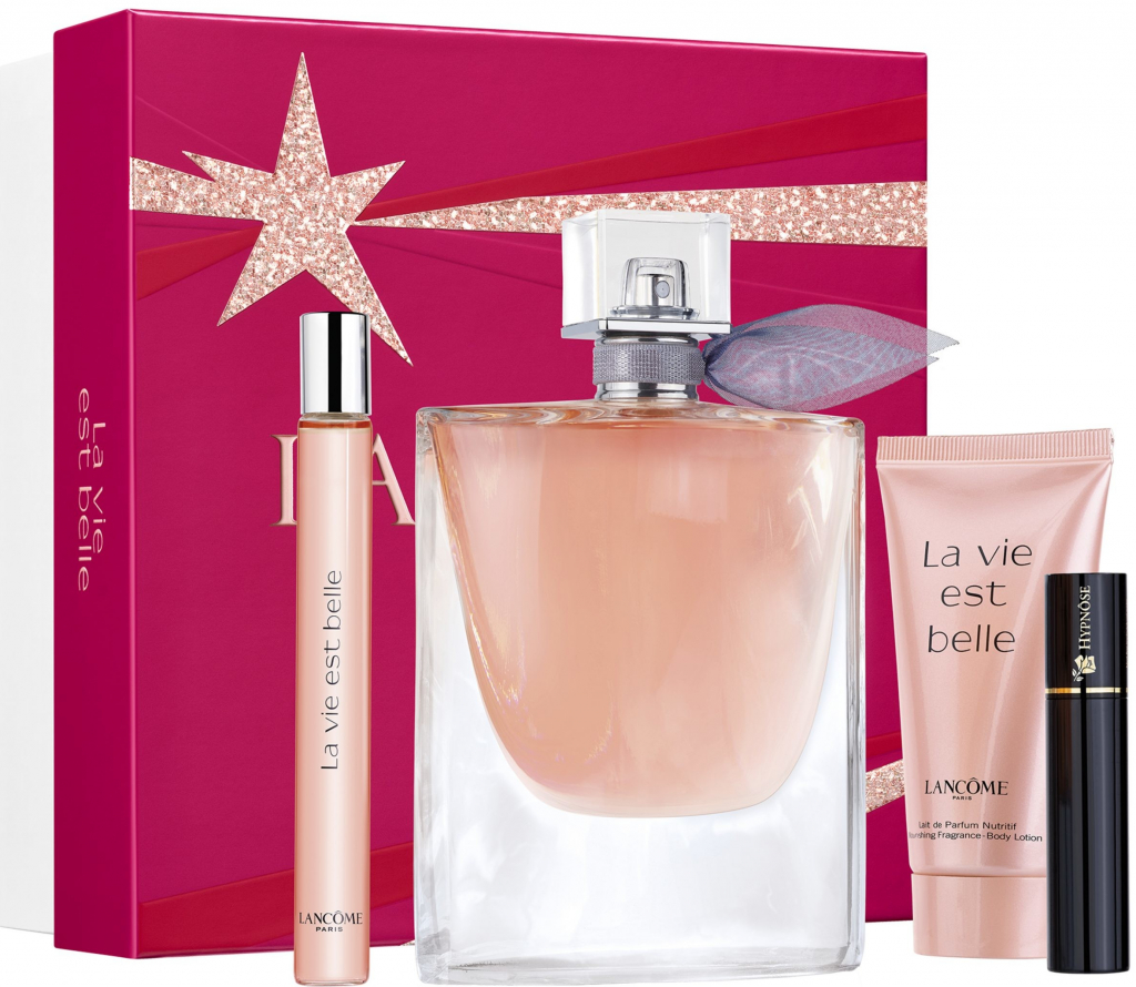 Lancome La Vie Est Belle EDP 100 ml + EDP 10 ml + tělové mléko 50 ml + řasenka Mascara Hypnose 2 ml dárková sada