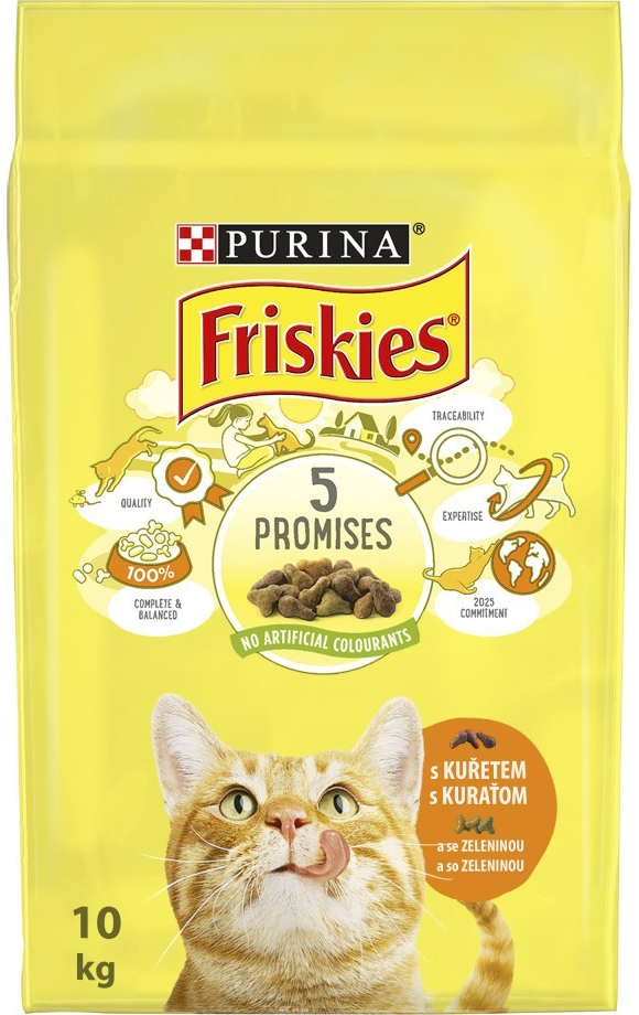 Nestlé Friskies Cat dry maso kuře & přidaná zelenina 10 kg