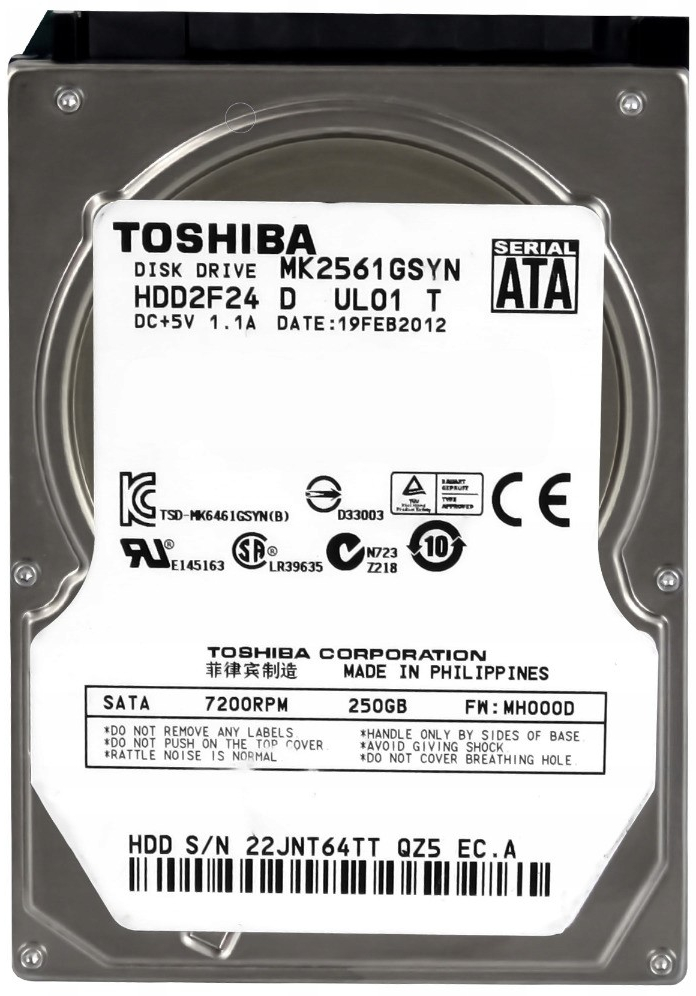 Toshiba 250GB SATA II 2,5\