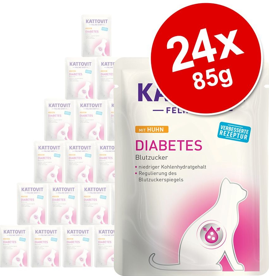 Kattovit Feline Diabetes nadváha losos 24 x 85 g