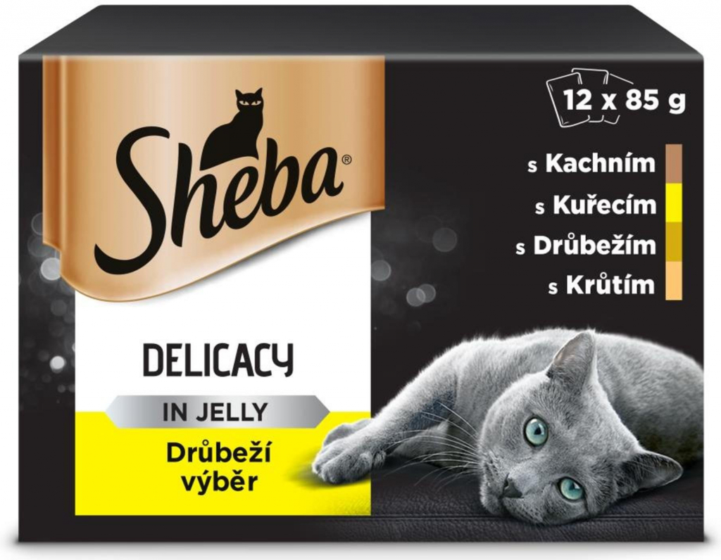 Sheba Delicacy 10+2 drůbeží výběr v želé 12 x 85 g