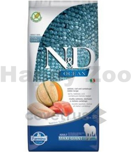 N&D Ocean Dog Adult Maxi & Giant Grain Free Salmon & Cod & Melon 12 kg