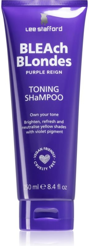 Lee Stafford Bleach Blondes Toning Shampoo šampon pro blond vlasy neutralizující žluté tóny 250 ml