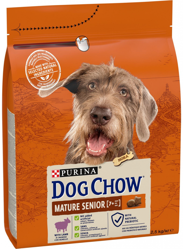 Dog Chow Senior s jehněčím 2,5 kg