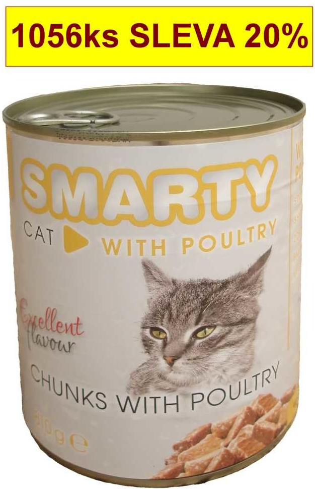 Juko petfood SMARTY chunks CAT POULTRY drůběží 810 g