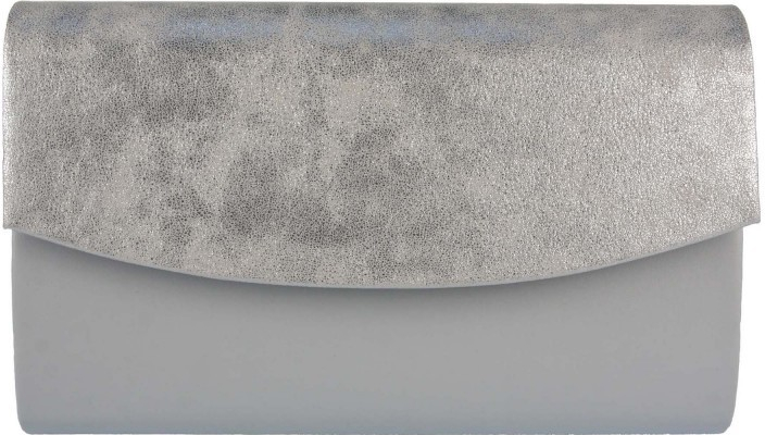 Dámské matné pevné psaníčko 114361316 šedo-stříbrné