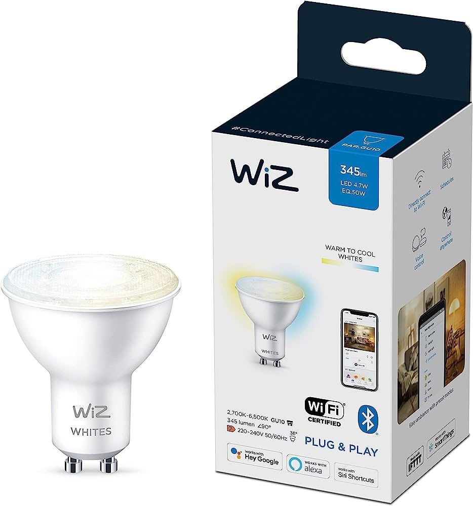 WiZ Chytrá žárovka Tunable White 4,9W GU10