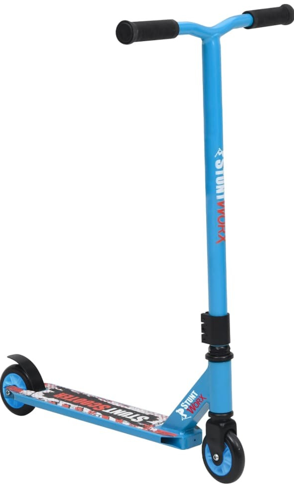 vidaXL Stunt Scooter s řídítky modrá
