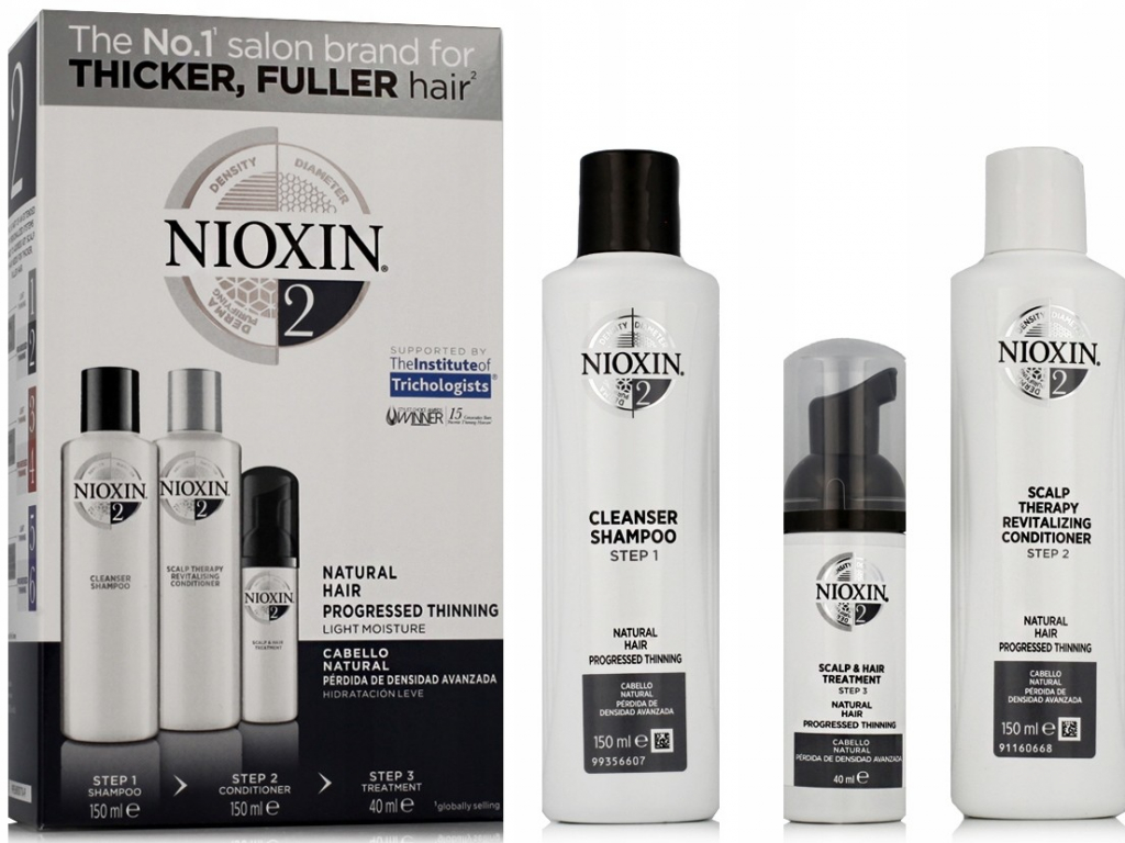 Nioxin System 2 pro ženy šampon 150 ml + kondicionér 150 ml + vlasová péče 40 ml dárková sada