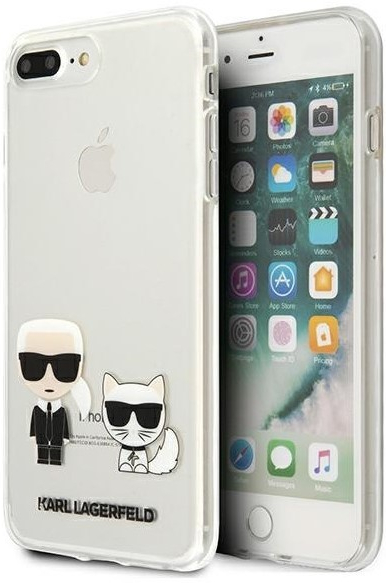 Pouzdro Karl Lagerfeld iPhone 7/8 Plus hardcase Karl & Choupette čiré