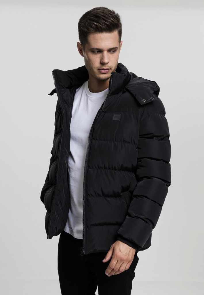 Urban Classics Hooded Puffer jacket black