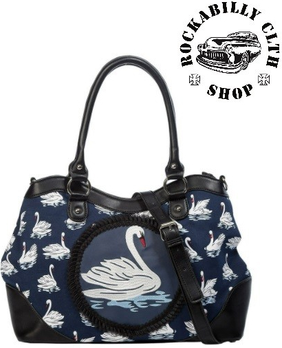 Dámská taška kabelka retro rockabilly pin-up Banned Summer Swan Handbag