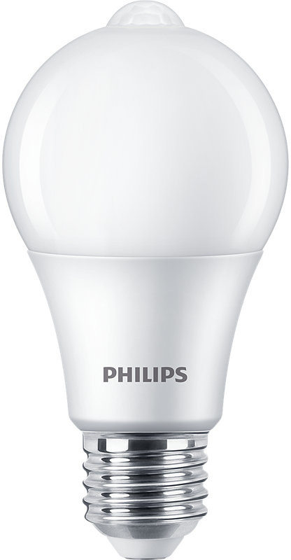 Philips 8718699782757 LED žárovka 1x8W E27 806lm 4000K studená bílá, se senzorem, matná bílá, EyeComfort