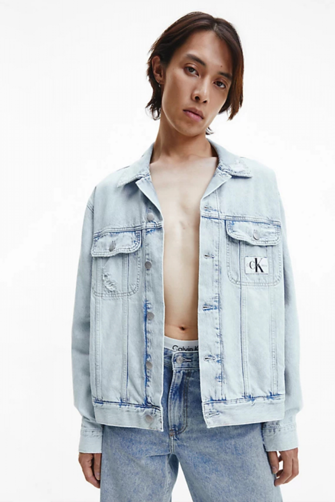 Calvin Klein džínová bunda světle modrá