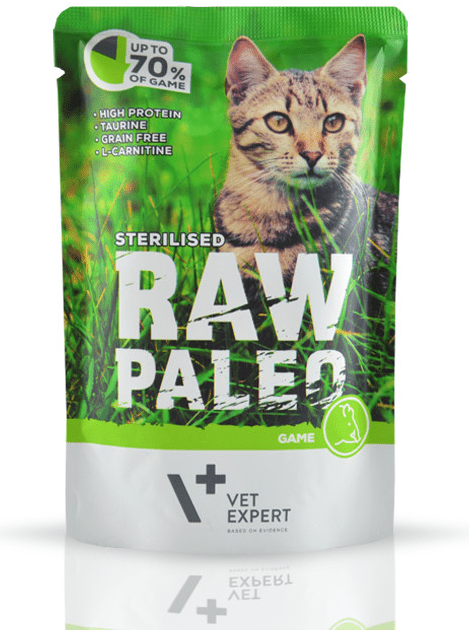 Vet Planet Raw Paleo Sterilised Game pro kočky 100 g