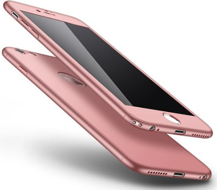 Pouzdro Full protection 360° + tvrzené sklo Apple iPhone 7/8 růžové