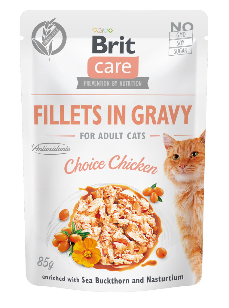 Brit Care Cat Fillets in Gravy Choice Chicken 85 g