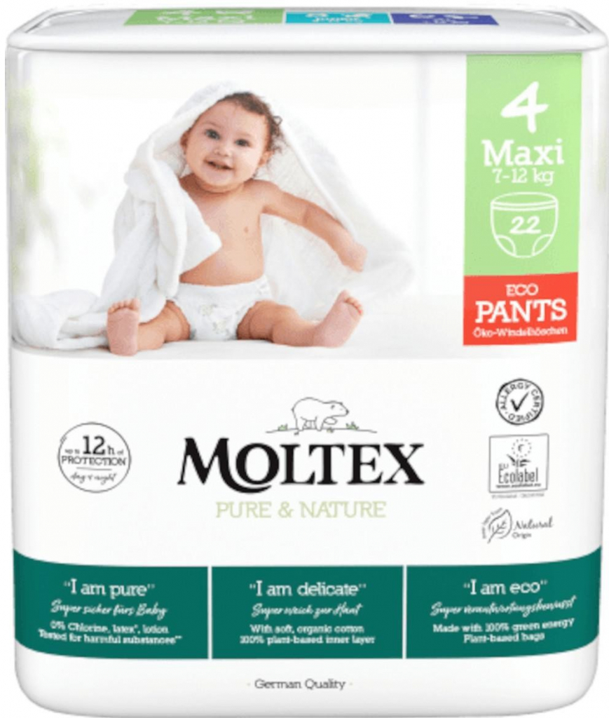 Moltex Pure & Nature Natahovací Maxi 7-12 kg 22 ks