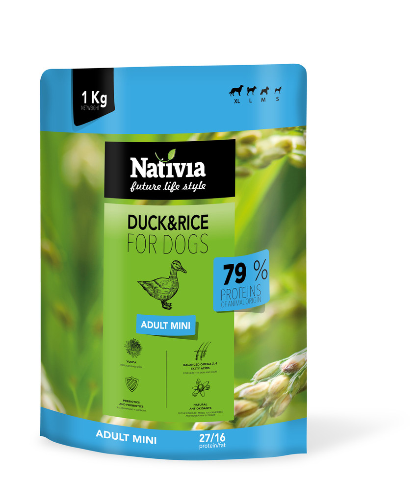 Nativia Nativia Dog Adult Mini Duck&Rice 1 kg