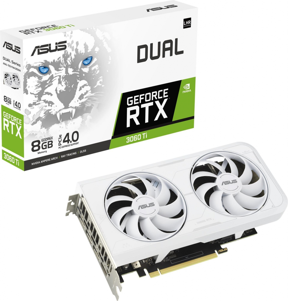 Asus DUAL-RTX3060TI-8GD6X-WHITE 90YV0IP3-M0NA00